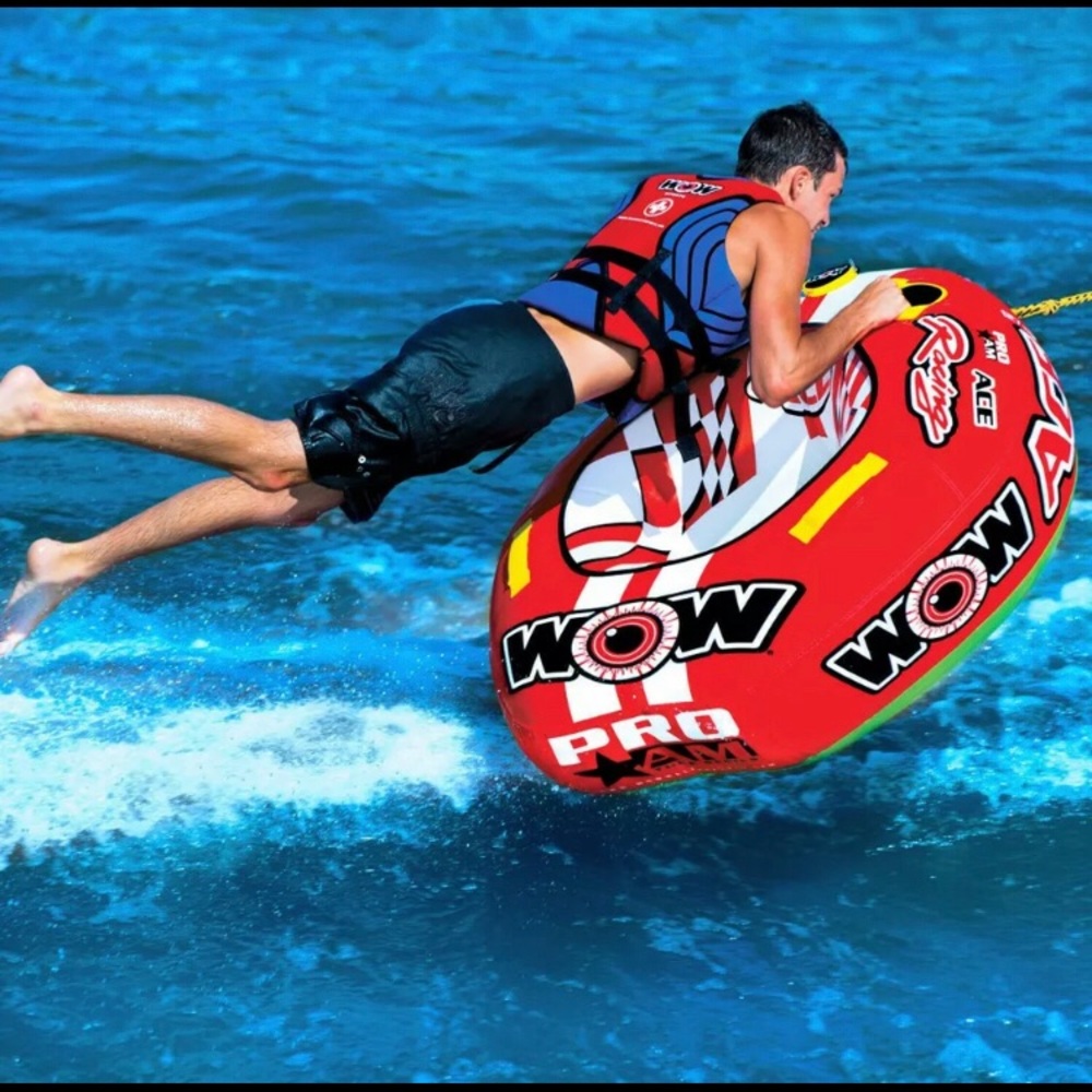 Very cool riding tube water sports 💦